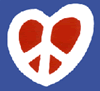 heart shaped peace sign
